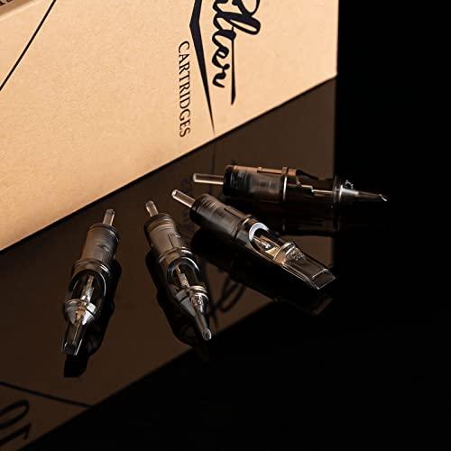 POPU Tattoo Needle Cartridge 17M1#12 Standard Tattoo Needles with Safety Membrane Disposable Cartrdiges Magnum 10Pcs for Rotary Tattoo Machine Supply