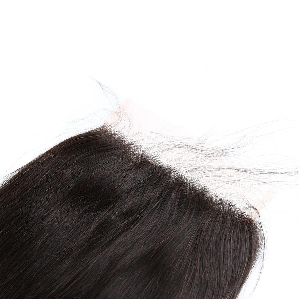 ELIHAIR ELIHAIR 6x6 Virgin Human Hair Lace Closures Bleached Knots Closure Straight Free Part Soft and Silky Natural Hairline Pre Plucked With Baby Hair 100% Unprocessed Human Hair Pieces 16\"