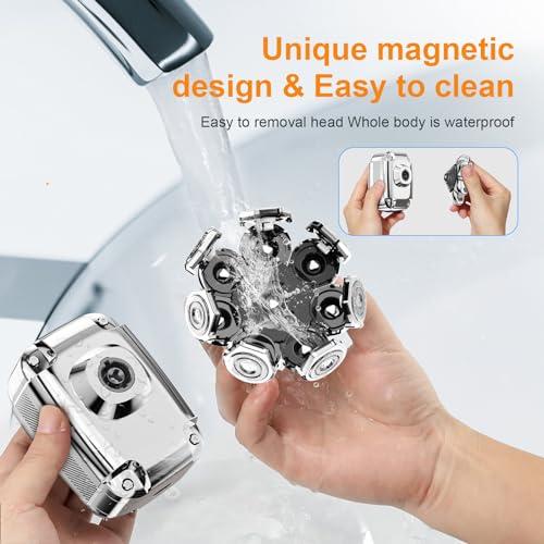 CST-Berger Head Shaver for Bald Men,2024 Upgrade 8-in-1 Mens Electric Shaver Bald Head Shaver for Men,Electric Razor for Bald Men IPX7 Waterproof Rotary Shaver Grooming Kit with LED Display