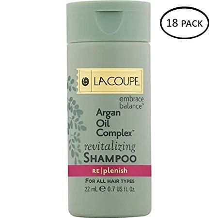 LA COUPE Lacoupe Argan Oil Complex Revitalizing Shampoo - 0.75 Oz - Set of 18 - Total 13.5 Oz