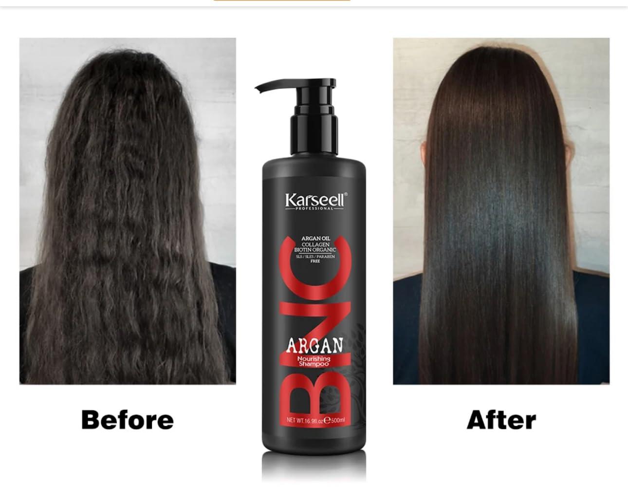 Karseell Generic Agan oil collagen Biotin Organic BNC argan Nourish Shampoo.500ml.16.9oz. for dry damaged hair