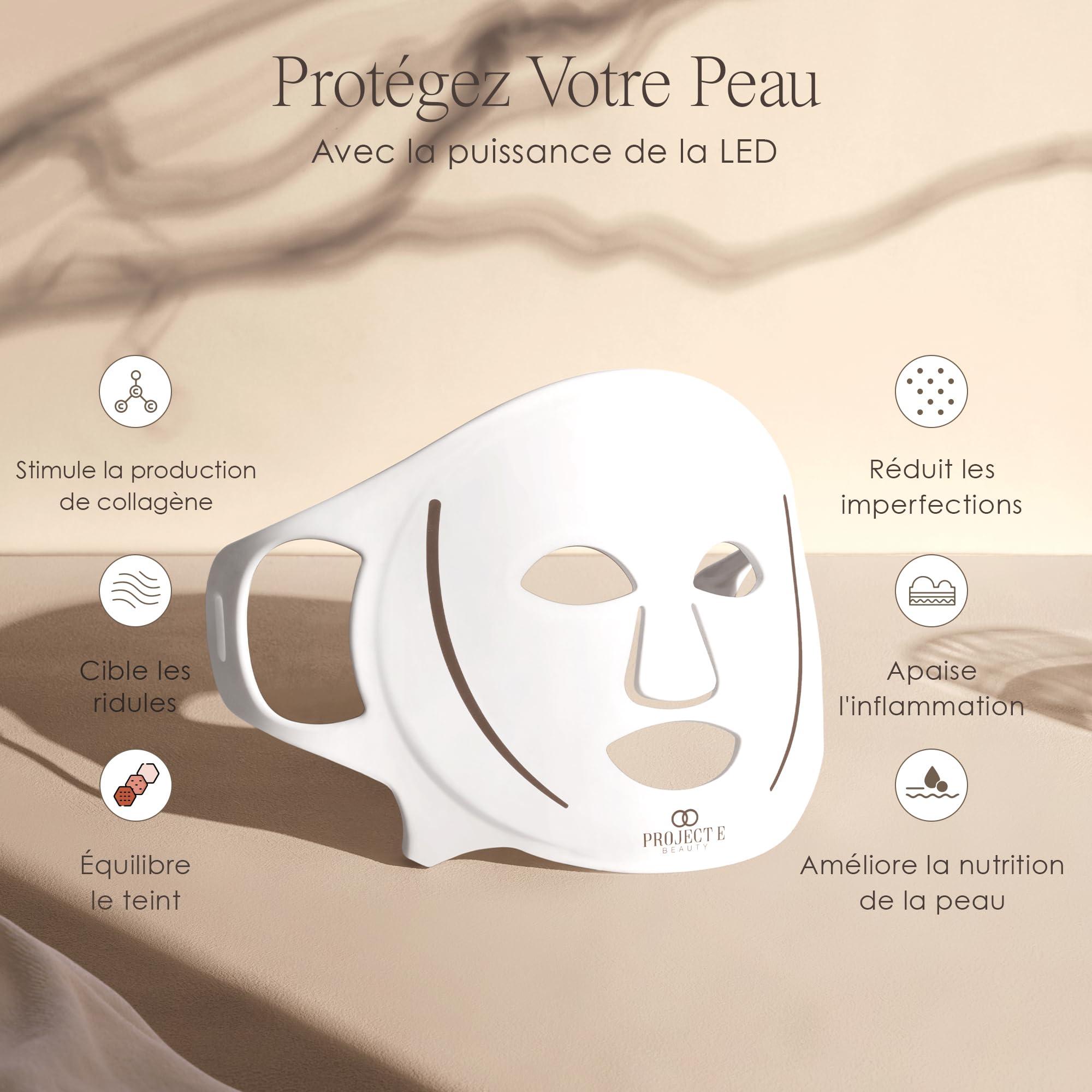 Project E Beauty LED Light Therapy Mask by Project E Beauty | Anti-Aging & Anti-Blemish (Silicone Mask)