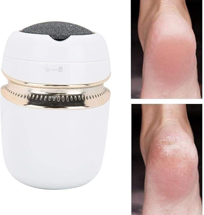 shemines Electric Pedicure Foot File Callus Remover- Portable Vacuum Adsorption Foot Grinder Best Pedicure Tools Double Head Professional Feet Care Sander for Cracked Heels and Hard Skin