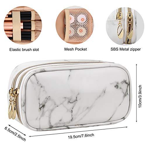 MONSTINA MONSTINA Makeup Bag for Women,Pouch Bag,Makeup Brush Bags Travel Kit Organizer Cosmetic Bag (cwhite)