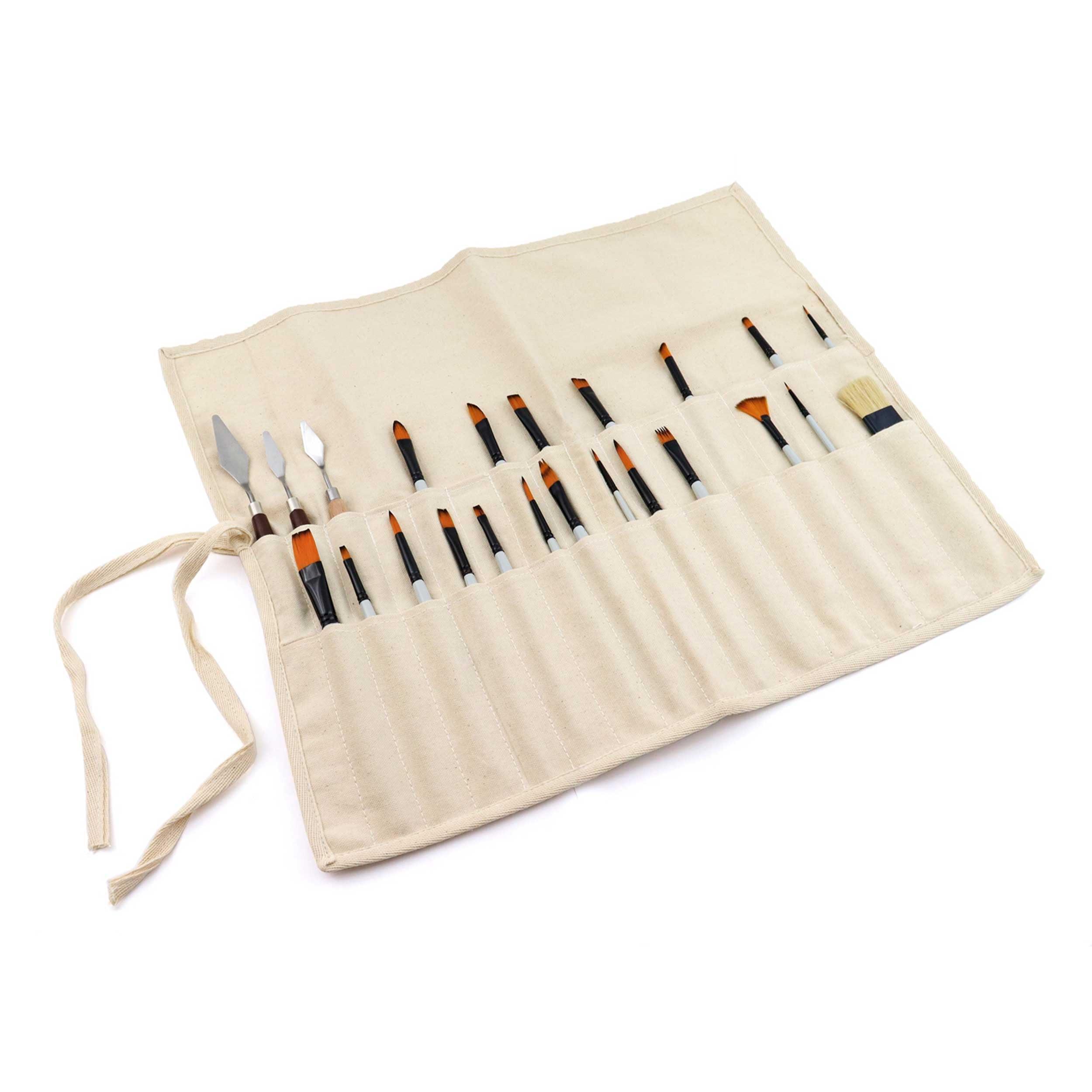 Liquidraw Liquidraw Paint Brush Holder 30 Pocket Roll Up Brush Bag Case Storage Pouch Make up Brush Case