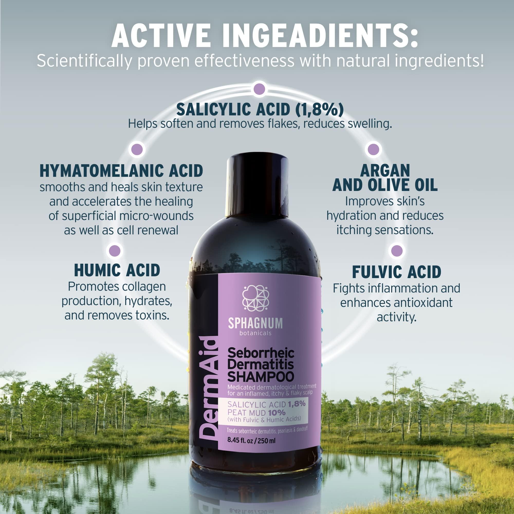 Sphagnum Botanicals Sphagnum Botanicals Severe Seborrheic Dermatitis Treatment with Shampoo and Serum - Salicylic Acid with Peat Mud for a Clear and Itch-Free Scalp