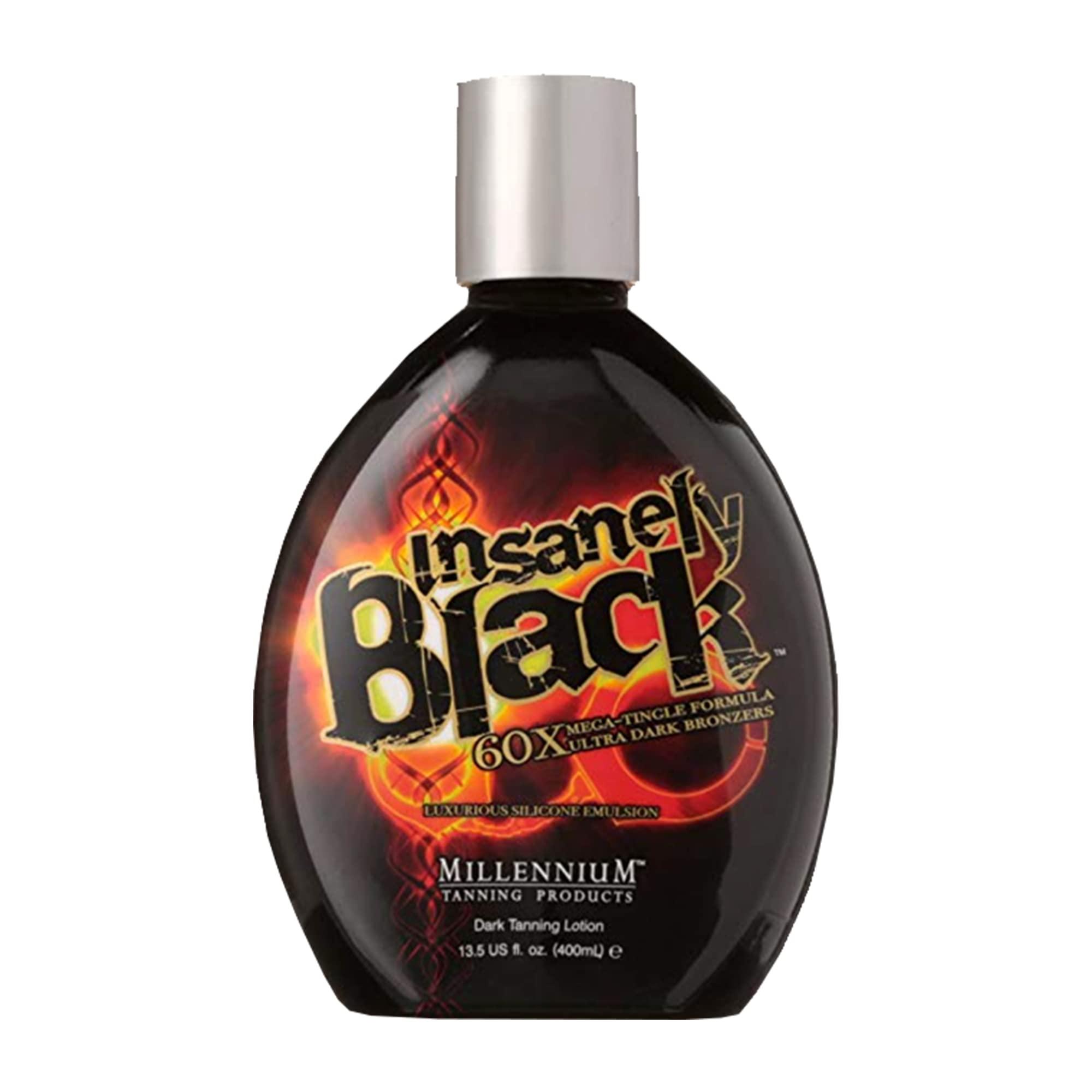 Millennium Tanning Products Millennium Tanning Insanely Black 60x, Mega Tingle Dark Tanning Lotion, 13.5 Ounces