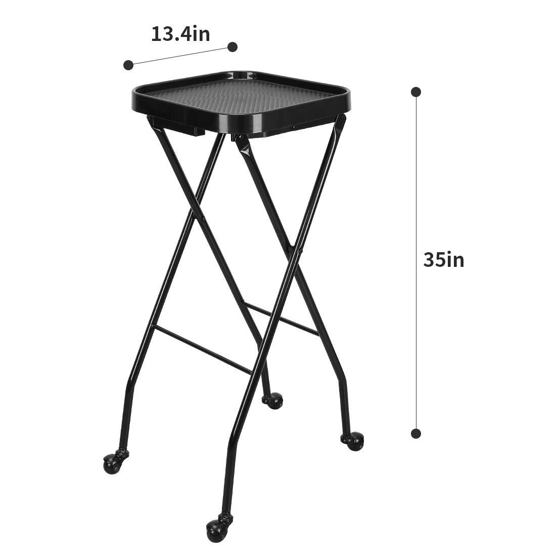 STYLANCE STYLANCE Salon Folding Tray, Salon Tray on Wheels, Salon Tray cart, Barber Shop,Hair Salon Accessories, 35x13.4 Inch
