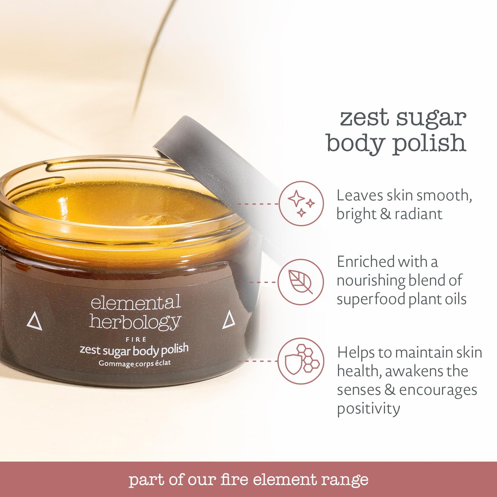 Elemental Herbology Elemental Herbology Zest Sugar Body Polish, 6.8 floz.- Exfoliating Body Scrub for Smooth Skin - Cruelty Free