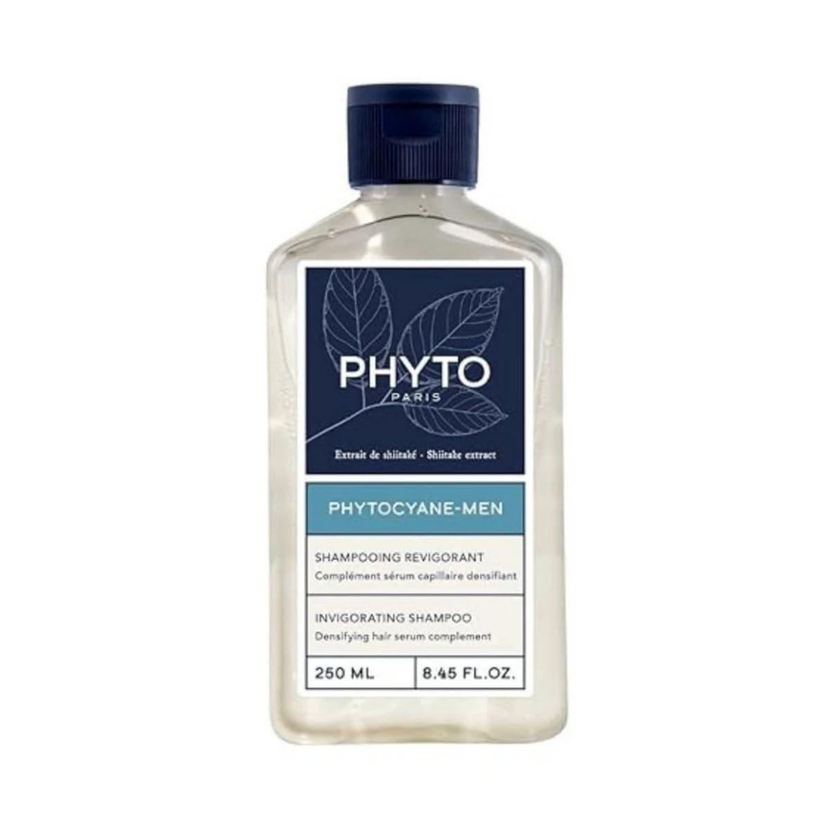 PHYTO PHYTOCYANE Men Invigorating Shampoo, Hair Thinning Shampoo, New & Improved Phytonovathrix Shampoo, 8.45 fl.oz.