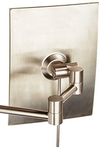 Jerdon Jerdon 8.75-Inch x 6.5-Inch Wall Mount Makeup Mirror - Personal Mirror with 5X Magnification & 14 inch Wall Extension - Nickel Wall Mount Arm - Model JRT695N