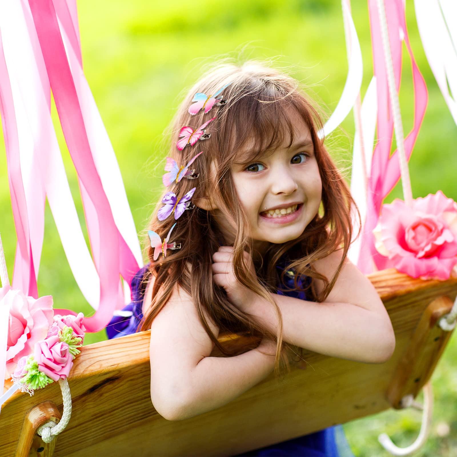 Boao Boao 18 Pieces Glitter Butterfly Hair Clips for Girls Teens Women Hair Accessories (Dreamy Style)