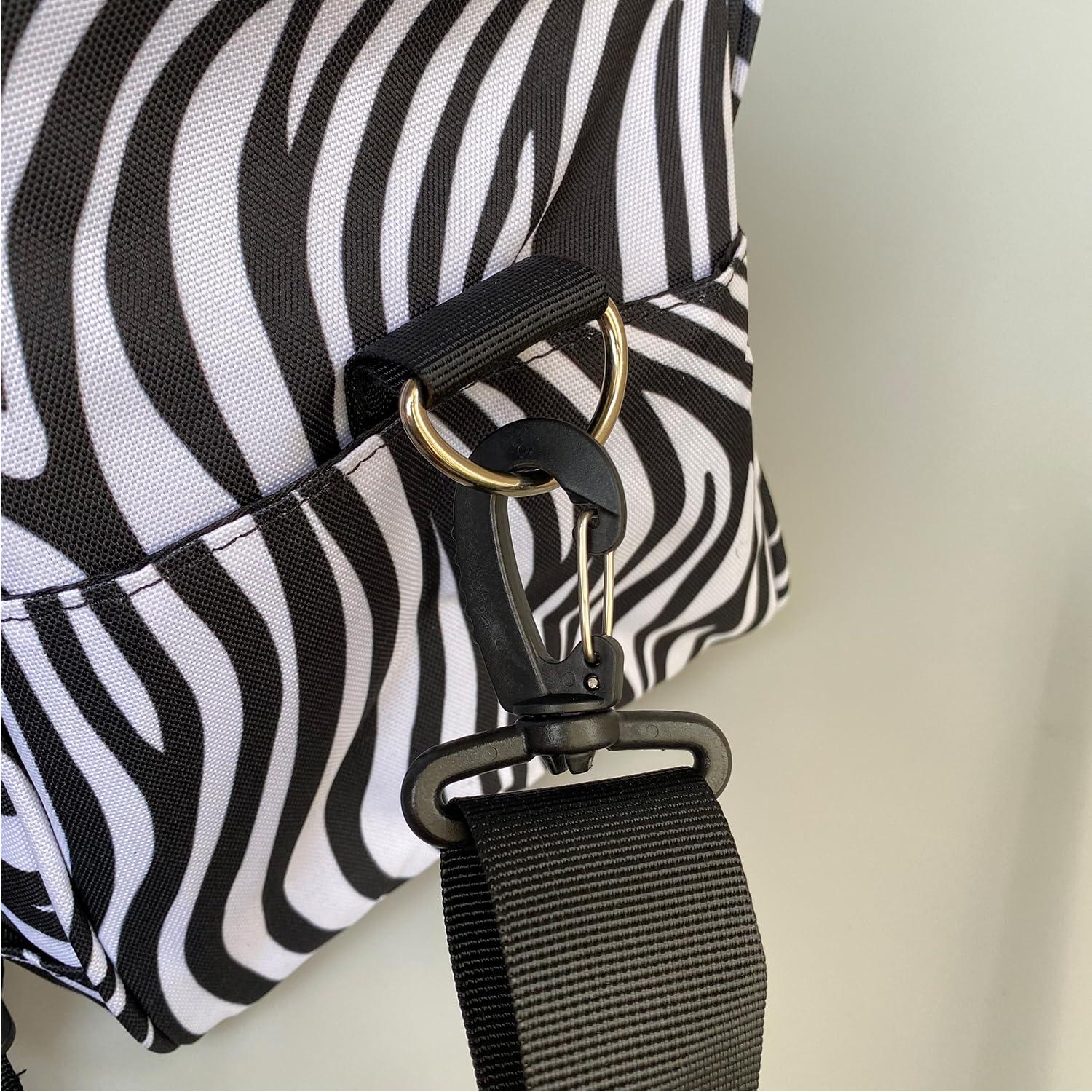 UISKOOPW UISKOOPW Hair Stylist Caddy Bag Hair Product Organizer Barber Bags for Clippers and Supplies with Shoulder Strap Hair Makeup Salon Organizer Bag (Zebra)