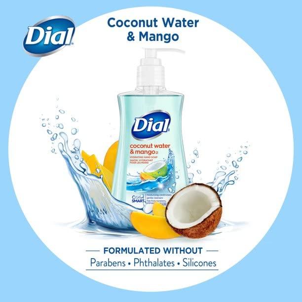 Dial Dial Liquid Hand Soap Coconut Water and Mango 7.5 Oz (Pack of 6)
