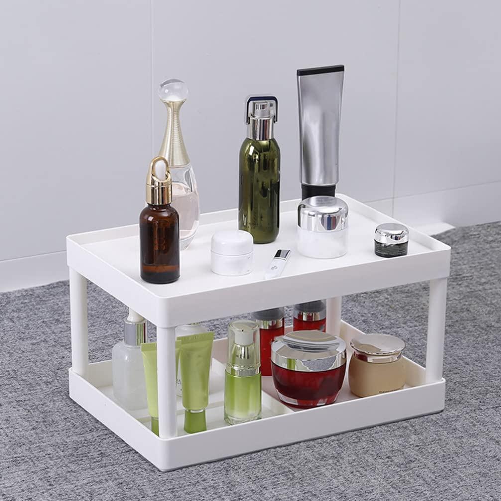 TOPBATHY Double Storage Rack Multipurpose Storage Rack Desktop Sundries Holder Cosmetics Rack Desktop Organizer Stand Bedroom Cosmetic Stand Makeup Rack Sundries Shelf Makeup Organizer