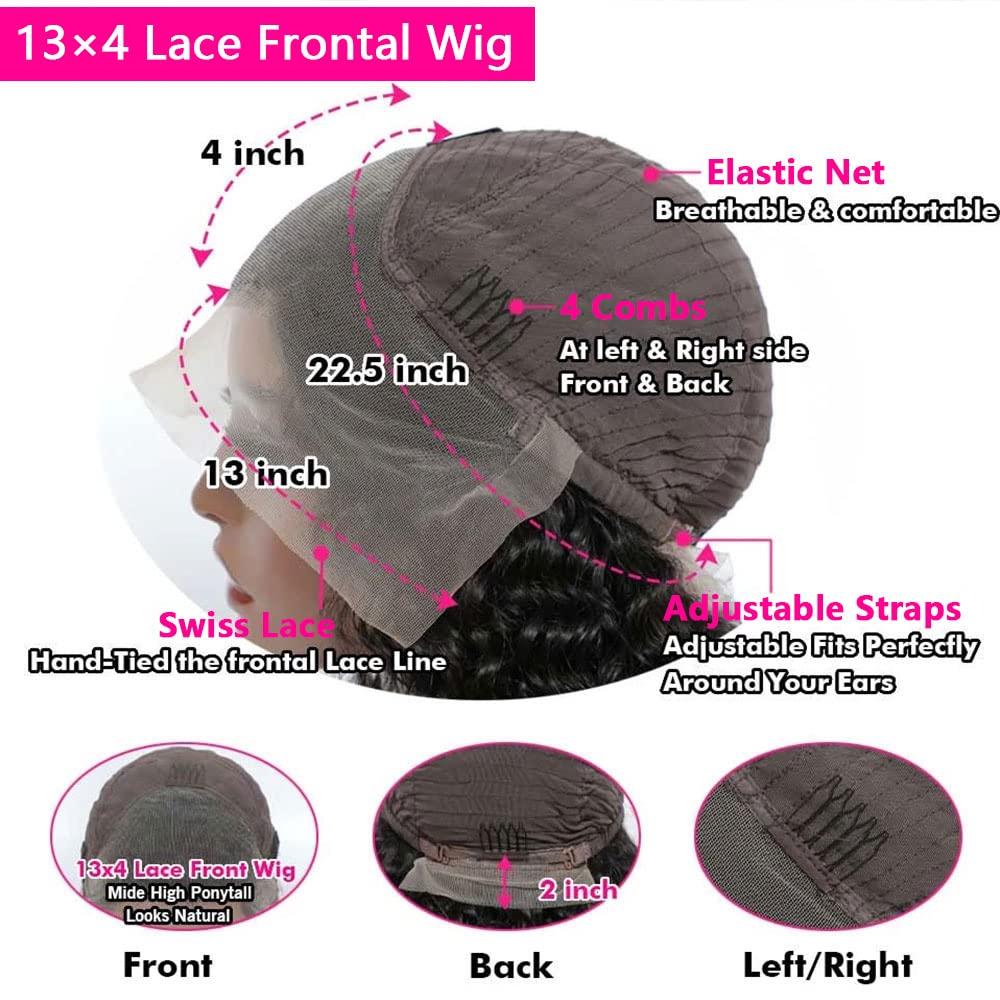 QUINLUX WIGS Curly Baby Hair Kinky Straight Wig 360 HD Invisible Lace Frontal Human Hair Wig Pre Plucked Bleached Knots Kinky Edges Yaki Transparent HD 360 Lace Front Wig Brazilian Full End Glueless Wig 26 inch