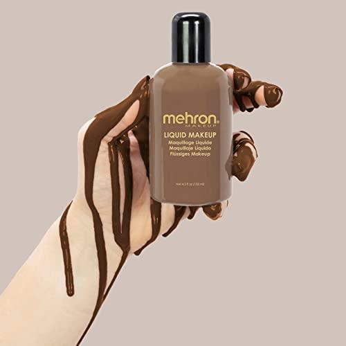Mehron Mehron Makeup Liquid Makeup | Face Paint and Body Paint 4.5 oz (133 ml) (SABLE BROWN)