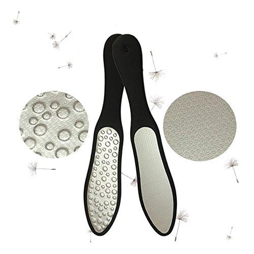 AnHua AnHua 1Pcs Double Sides Foot Rasp Heel File Hard Head Skin Callus Remover Stainless Steel instruments for Pedicure Feet Care Tool (Black)