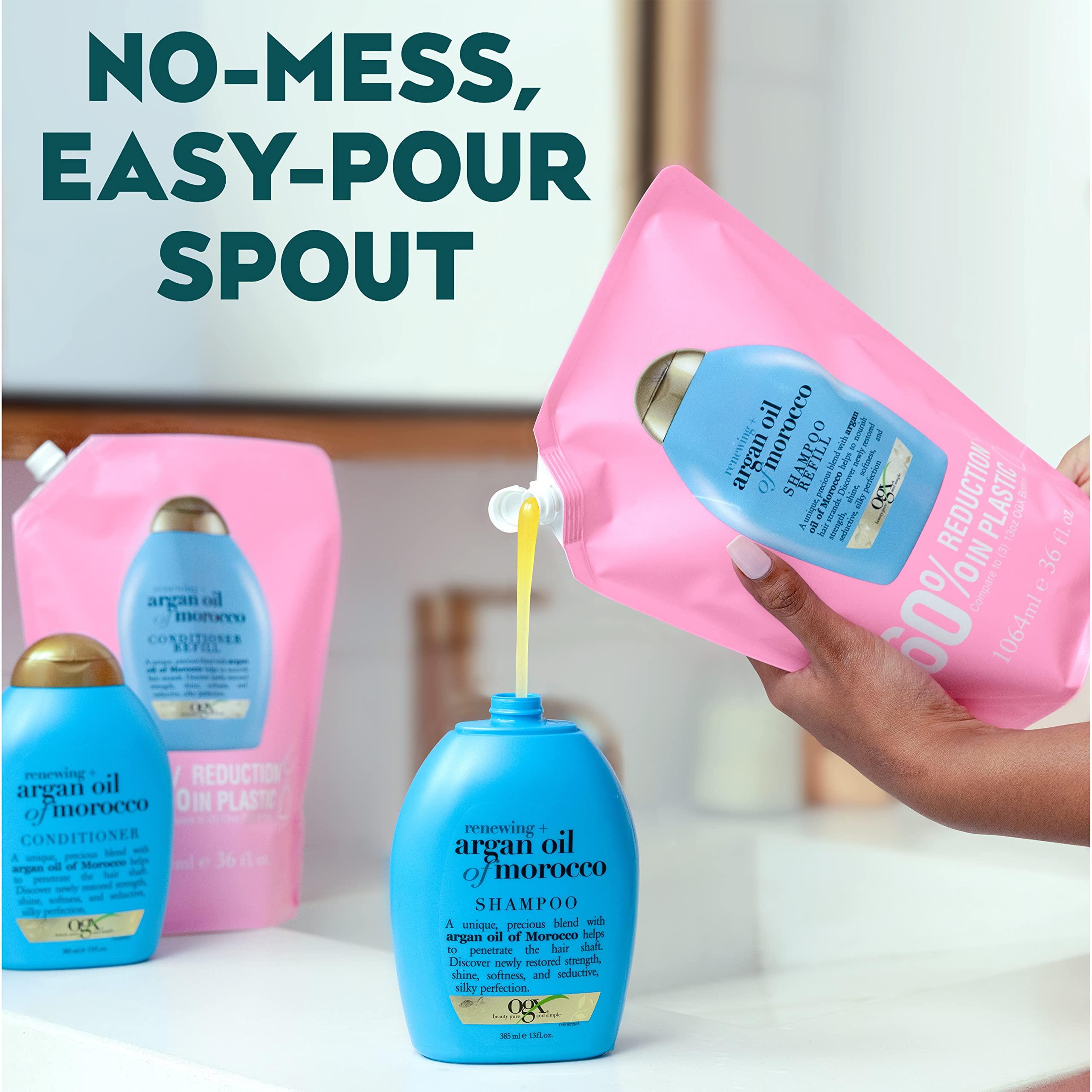 OGX OGX Renewing + Argan Oil of Morocco Conditioner Refill Pouch for Strong Healthy-Looking Hair, 36 Fl Oz