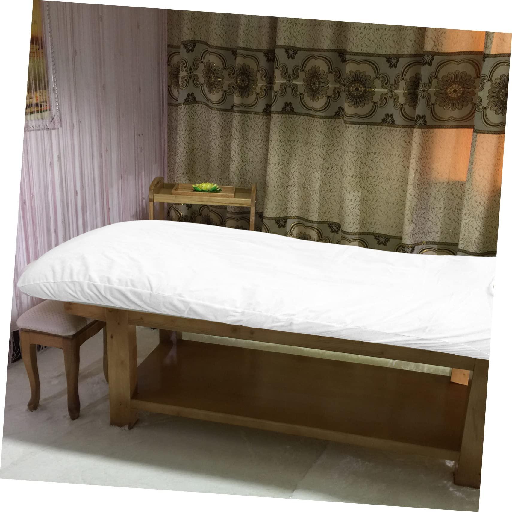 Outanaya Outanaya Massage Bed Cover Face Hole 70x190cm White Breathable Sturdy for Salon Home