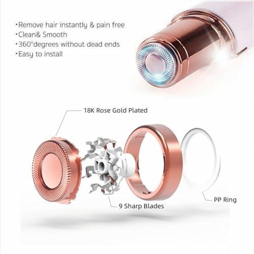 Efsanony Facial Hair Remover Replacement Heads - Gen 1 Compatible with Finishing Touch Flawless Hair Remover Tool for Women Easy Facial Hair Removal