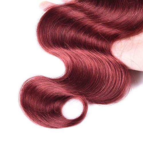 FEEL ME 8A Mink Brazilian Hair Weave 3 Bundles Unprocessed Brazilian Body Wave Virgin Hair Extension Color 33 Human Hair Bundles(14 16 18)