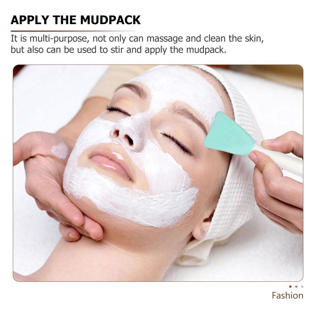 HEALLILY Facial Cleansing Brush, 2PCS 4 in 1 Silicone Face Brush & Face Scrubber for Deep Gentle Exfoliating, Remove Blackheads, Double-Ended Face Wash Brush for Makeup Skincare