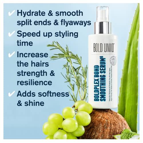 BOLD UNIQ Purple Hair Mask For Blonde, Platinum, Bleached, Silver, Gray, Ash & Brassy Hair, BoldPlex 6 Hair Serum & BoldPlex 4 Shampoo Bundle - Remove Yellow Tones and Condition Dry, Damaged Hair - Cruelty Free