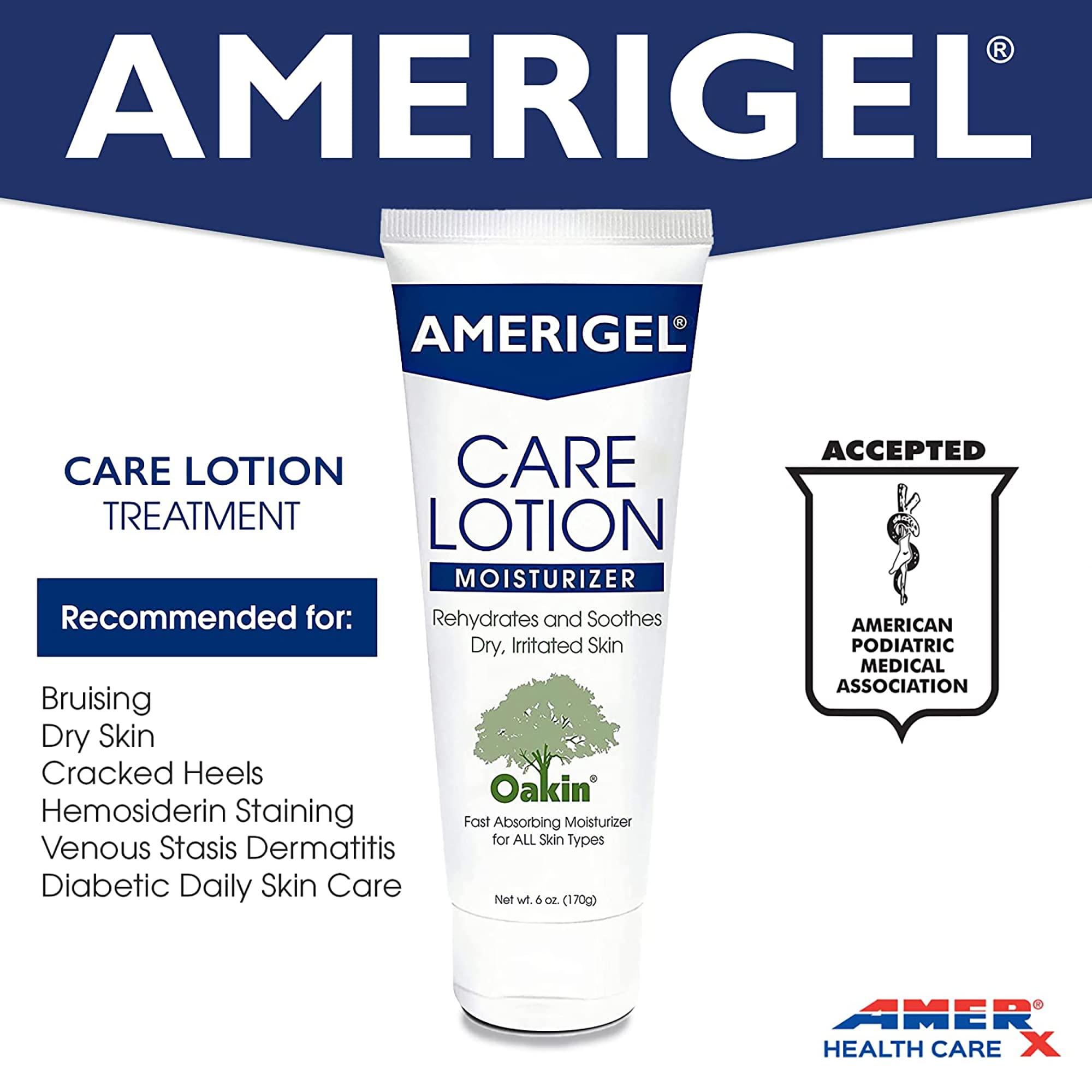 AMERIGEL AMERIGEL Care Lotion Bundle - Hypoallergenic Moisturizer (6 oz.) Rehydrates & Soothes Dry Skin - Care Lotion for Diabetic Skin Care (16 oz.) Soothes Irritated Skin