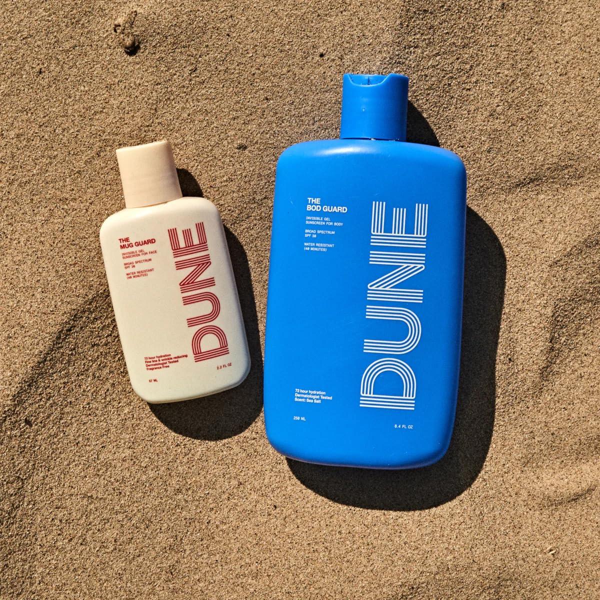 DUNE SUNCARE DUNE Suncare Mug Guard + Bod Guard Duo Sunscreen SPF 30 Set for UVA/UVB Broad Spectrum Face and Body Sunscreen, 2 Bottles