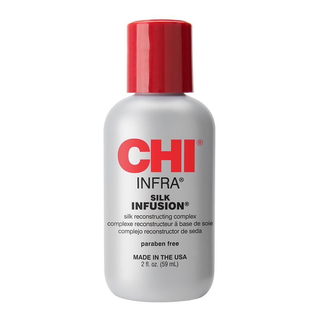 CHI CHI Infra Silk Infusion, Leave-In Reconstructing Treatment To Strengthen & Protect All Hair Types, Alcohol-Free, 2 Oz
