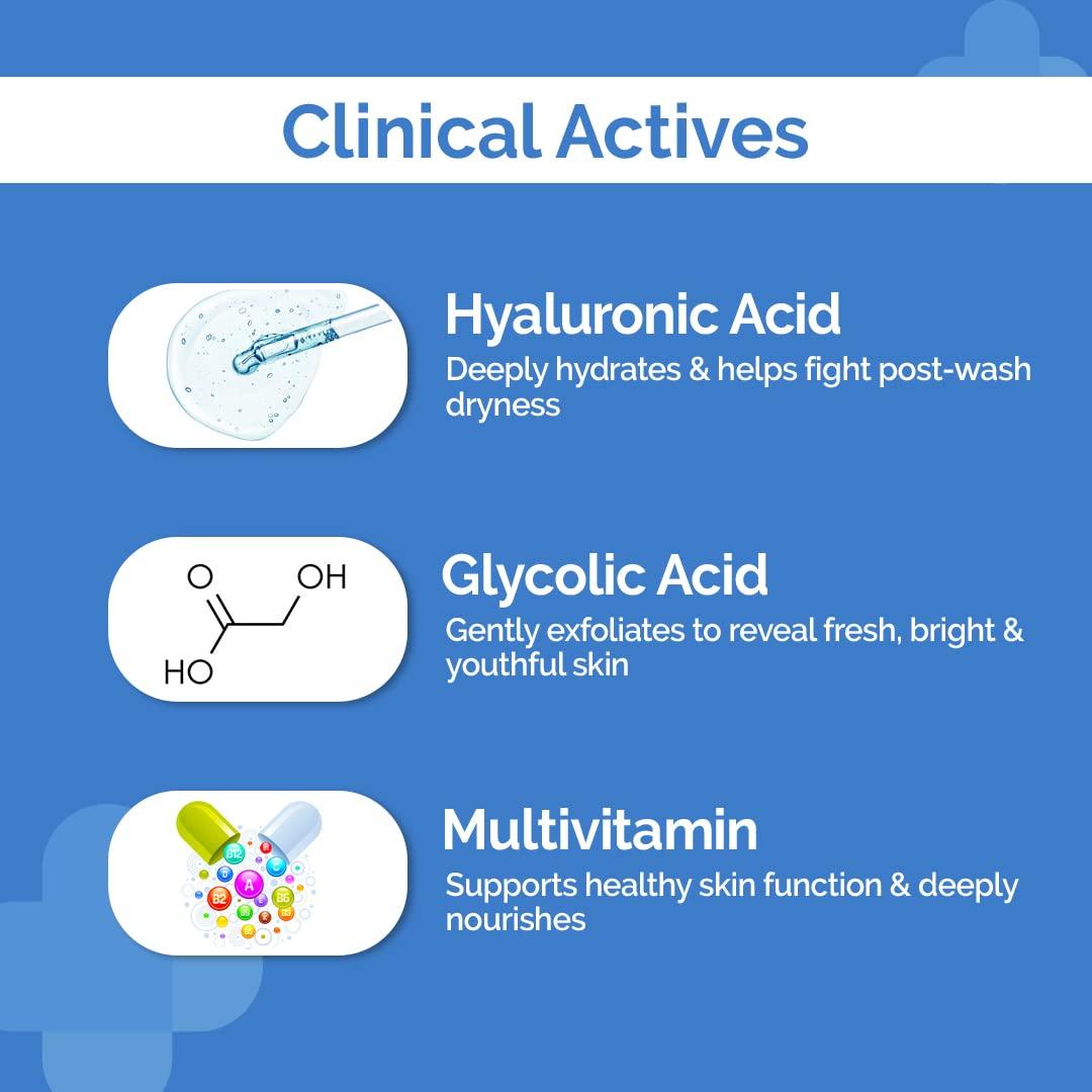 The Derma Co The Derma Co Oil-Free Daily Face Wash for Clear & Hydrated Skin | Gently Exfoliates & Removes Excess Oil | Hyaluronic Acid Helps Fight Post-Wash Dryness | 3.38 Fl Oz/100ml