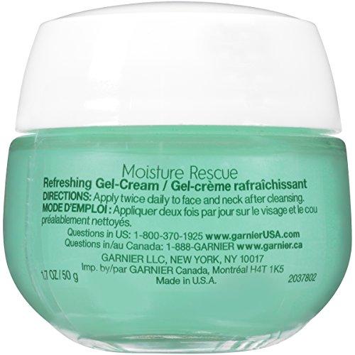 Garnier Garnier SkinActive Moisture Rescue Refreshing Gel-Cream for Normal/Combo Skin, Oil-Free, 1.7 Oz (50g), 1 Count (Packaging May Vary) (Pack of 2)