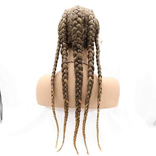 melody wig Melody Wig Braided Wigs Synthetic Lace Front Gold Wig for Women Cornrow Braids Lace Wigs with Baby Hair Box Braid Wig HandMade Wig
