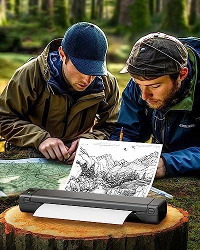 Phomemo Phomemo Wireless Portable Printer, Supports A4 8.27\"x11.69\", Inkless Mobile Printer Compatible with iOS, Android & Laptop, Portable Printers Wireless for Travel, Mobile Office, School, Home, Car