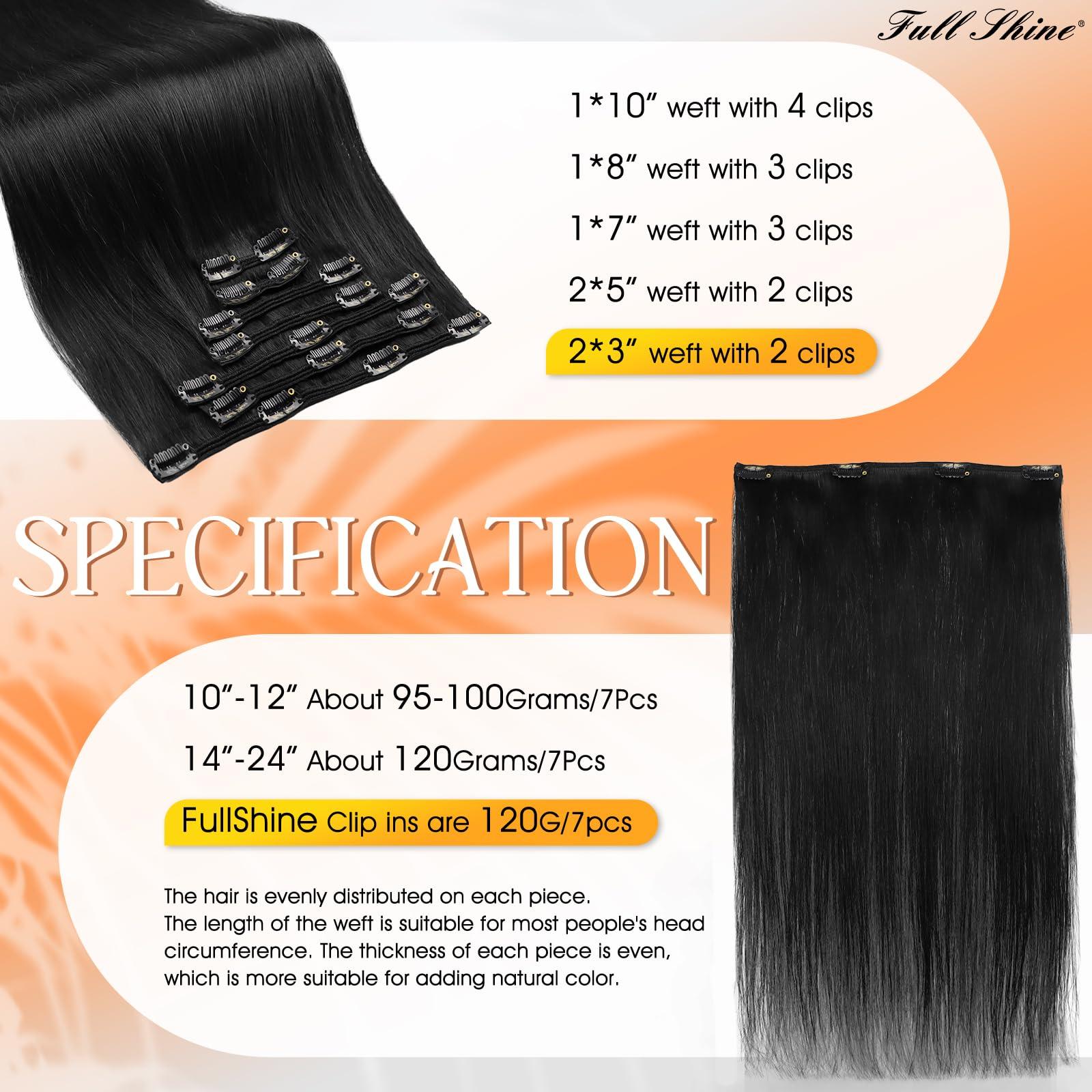 Full Shine Full Shine 28 Inch Hair Extensions Real Human Hair 200 Grams Jet Black Straight Hair Extensions Clip ins And Tape ins Jet Black Invisible Hair