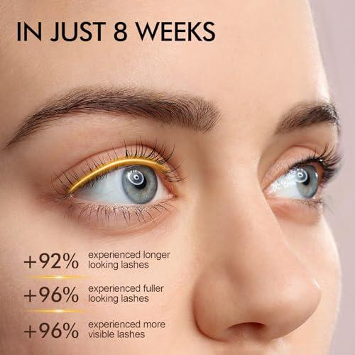 Simpout Simpout Eyelash Growth Serum - Fuller & Longer Looking Eyelashes Lash Enhancing Serum, Voluminous Lengthening Natural Lash Enhancer, Vegan & Cruelty-Free (Silver)