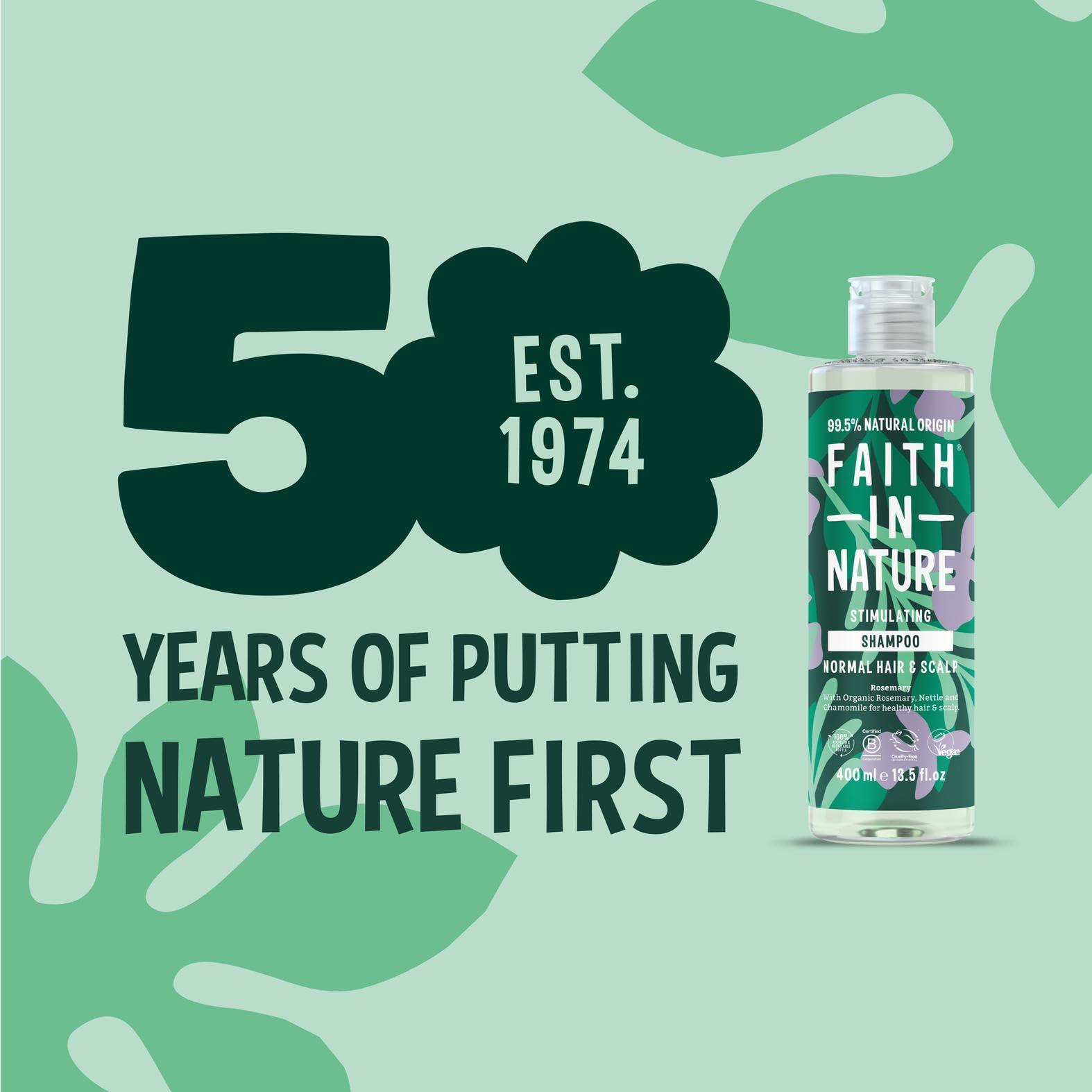 Faith in Nature Faith in Nature Natural Shampoo - Vegan & Cruelty Free, No SLS or Parabens - 13.5 fl oz, Rosemary