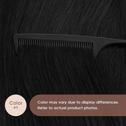 Sunny Hair Sunny Hair Black Tape in Hair Extensions Human Hair Tape in Extensions Jet Black Invisible Tape in Extensions Hair Extensions Real Human Hair Black Human Hair Extensions 20pcs 50g 20inch