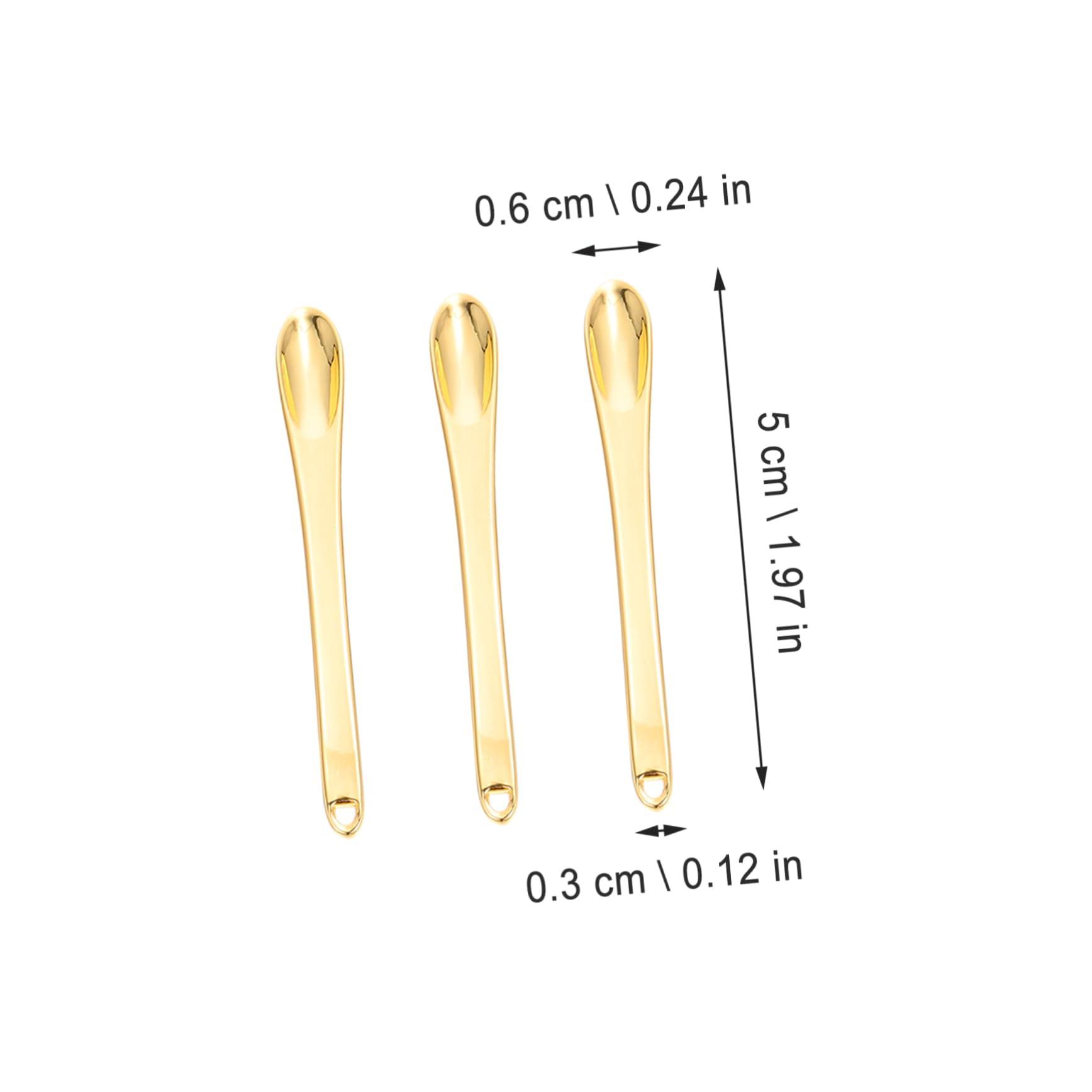 balacoo Balacoo 15 Pcs Face Cream Scoop Small Face Spoon Portable Makeup Beauty Scoop for Facial Cosmetic Makeup Bottle Spatula Massage Cosmetic Bottles Miss Environmental Protection Zinc Alloy