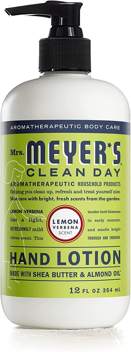 MRS. MEYER'S CLEAN DAY MRS. MEYER'S CLEAN DAY Hand Lotion for Dry Hands, Non-Greasy Moisturizer, Lemon Verbena 12 Fl Oz (Pack of 6)