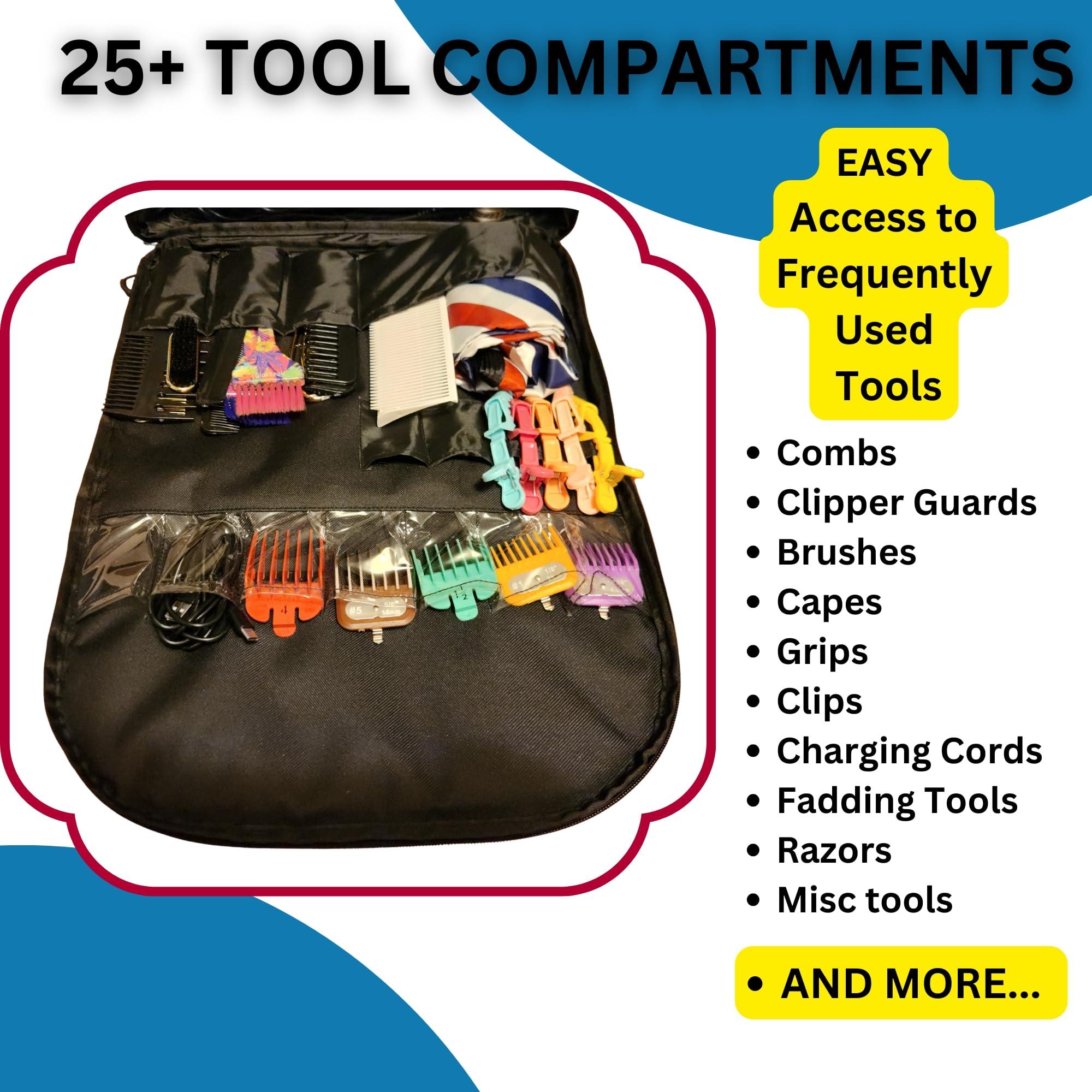 Smart Barber Smart Barber XL Barber Bag & Barber Backpack for Clippers, Tools & Supplies  Padded Tool Compartment, Durable, Easy-Clean, Water-Resistant Case for Traveling Stylists & Groomers