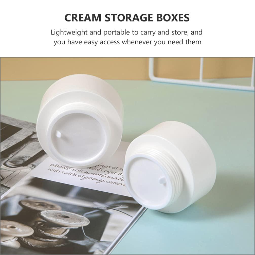 Uonlytech Uonlytech 10pcs Cosmetic Bottle Lotion Bottle Matte Cream Jar Skin Care Sample Jar Plastic Container Jar Lotion Packaging Bottle Sample Containers Travel White Frosted Transparent Tank Pp