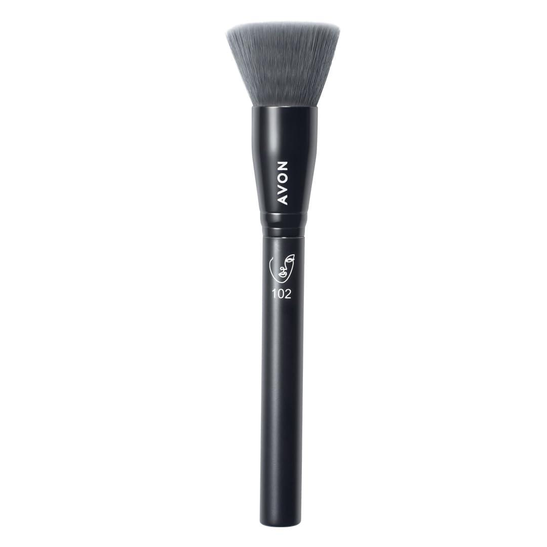 Avon Avon Flat Buffing & Stippling Brush, for Applying and Buffing Foundation for Even Coverage and a Flawless Finish, Vegan Friendly with a Handle Made from Recycled Plastic.
