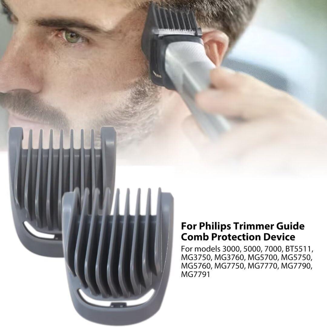 USonline911 Multigroom Trimmer Beard Stubble Guide Combs Guards 1mm + 2mm Compatible for Philips Norelco