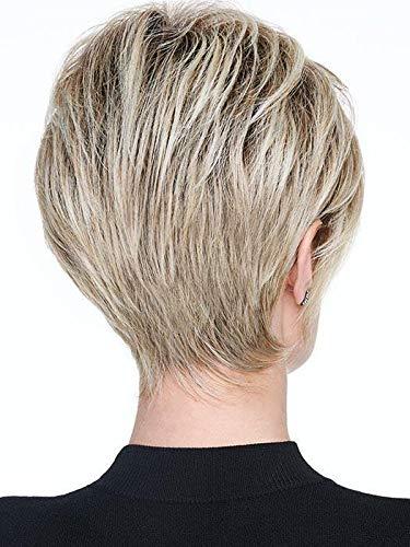Raquel Welch & Maxwigs On Your Game Wig Color RL613SS Shaded Platinum - 12\" Perfect Angled Bob Razor Cut Heat Friendly Monofilament Top Classic Natural Peluca Memory Cap Bundle MaxWigs Hairloss Booklet