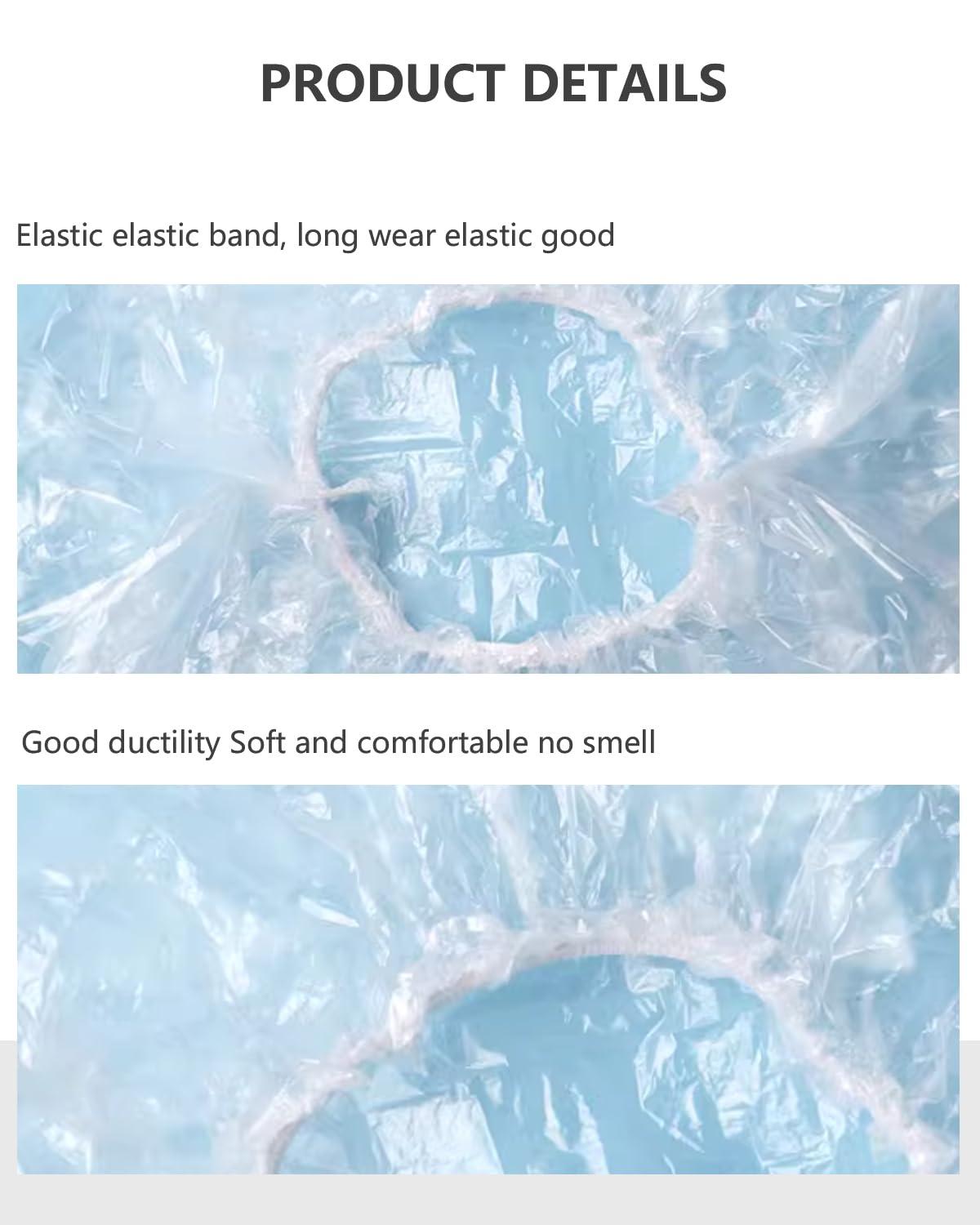 Years calm Years Calm 40PCS Disposable Shower Caps, Clear Shower Caps for Travel, large Plastic Hair Caps for Women, Home Use, Hotel (large Size 20.5\") (40PCS)