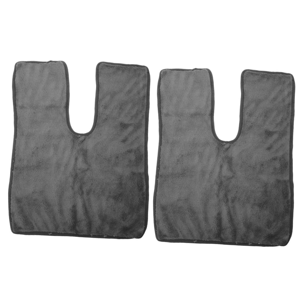FOMIYES FOMIYES 2pcs Beauty Towel Facial Cleansing Towels Bath Towel Facial Towel Head Towels for Wet Hair Salon Used Towels Hand Towels Face Towels Towel for Hair Wrapping Dark Grey Coral Fleece