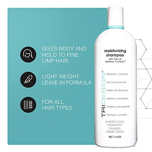 TRIDESIGN TRI Hair Care Moisturizing Shampoo - Revitalizing Hair Shampoo with Topical Nutrition Complex for Men and Women, Home or Salon Shampoo, 34 Oz Hair Products to Hydrate & Nourish Hair