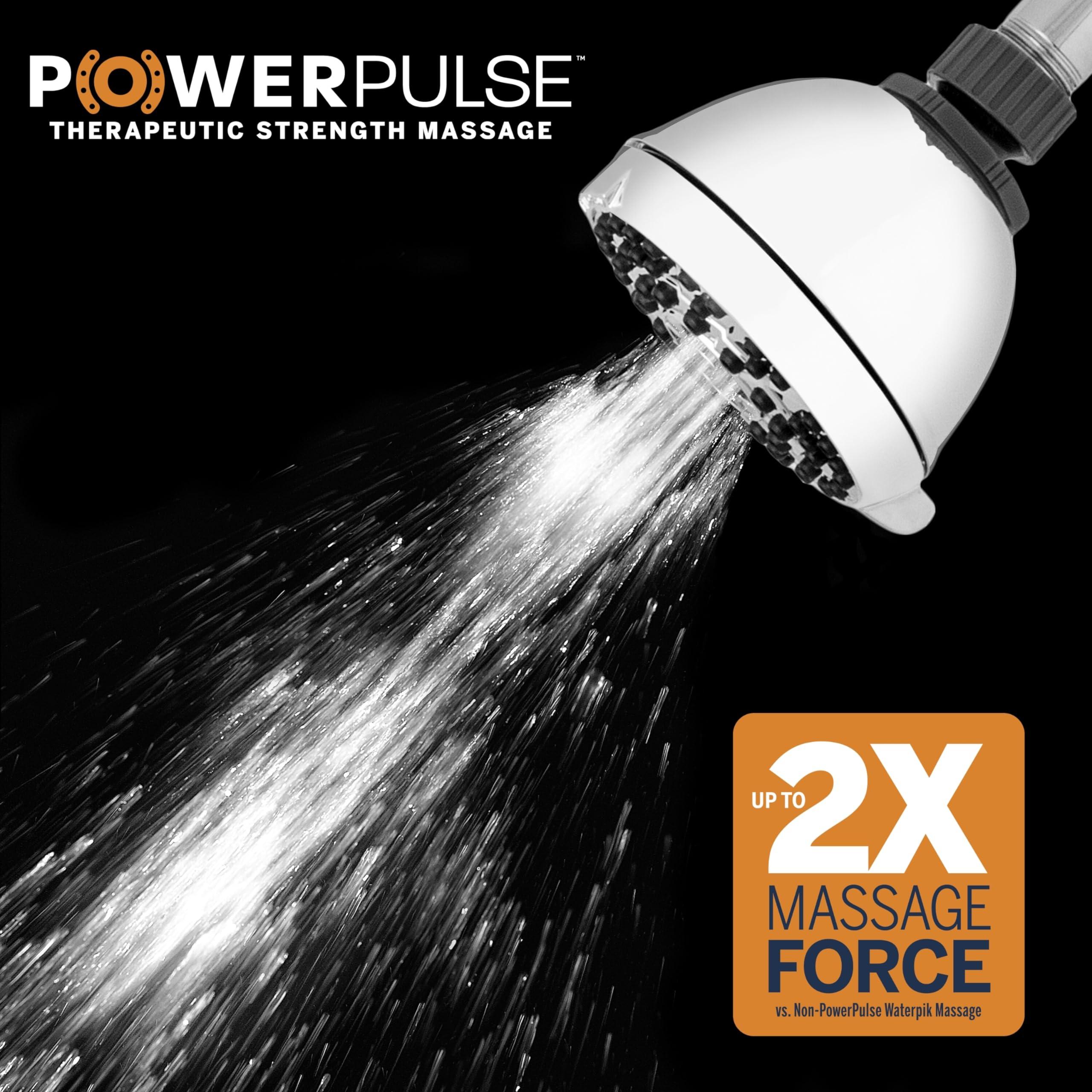 Waterpik Waterpik PowerPulse Therapeutic Massage Shower Head, No Size, Chrome, XAS-613E